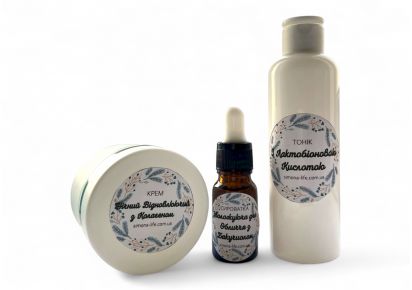 Відновлюючий нічний комплекс для обличчя – гель-тонік, сироватка, крем